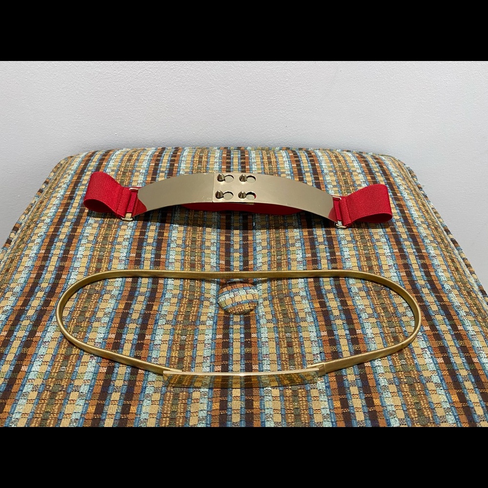 Gold and Red Belts (Set of Two)